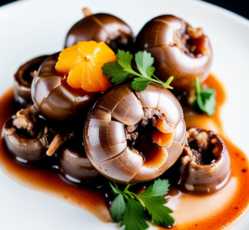 An image capturing a close-up of a plate with cooked goat testicles, glistening with savory juices and surrounded by aromatic herbs, inviting readers to question the safety of this delicacy