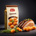 An image showcasing a close-up of a Quorn product package with a prominent "use by" date label, surrounded by faded background colors, suggesting uncertainty